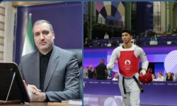پیام تبریک فرماندار صحنه به آرین سلیمی قهرمان المپیک