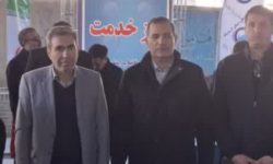 برپایی میز خدمت شرکت توزیع برق استان کرمانشاه در مسجد جامع