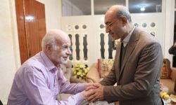 عیادت استاندار کرمانشاه از خیر پیشکسوت مدرسه‌ساز