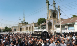 تشییع و خاکسپاری پیکر آیت الله حجتی در کرمانشاه