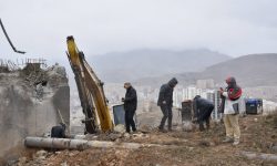 خط انتقال آب شهرک پردیس کرمانشاه آسیب دید