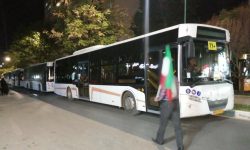 تداوم خدمت‌رسانی ناوگان حمل‌ونقل مسافر کرمانشاه در تجمعات شبانه “نحن المنتقمون